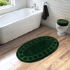 Dywanik Łazienkowy Antypoślizgowy Ocean Butelkowa Zieleń Owalny
