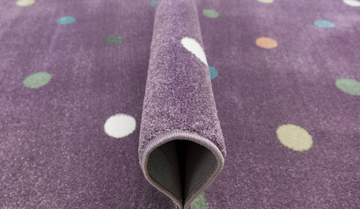 Wykładzina Dziecięca Lima C275A lila/rose Fiolet Kropki szerokość 4 m