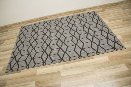 Dywan Dwustronny Sznurkowy Brussels 205178/11020 night Night Antracyt Szary Romby Outdoor