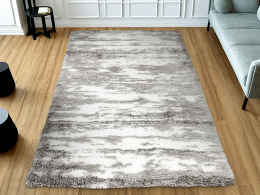 Dywan Shaggy Puffy P387 grey/antracite Szary Beton Abstrakcja