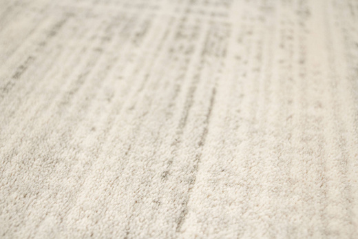 Wełniany Dywan Isfahan-M Rite Popielaty Szary KremowyKratka