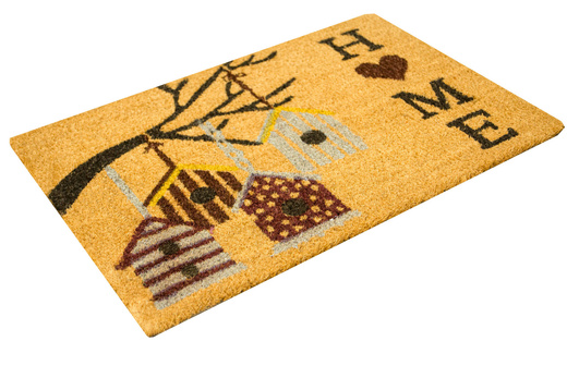 Antypoślizgowa Wycieraczka Kokosowa Kolor Home Budki Jasne