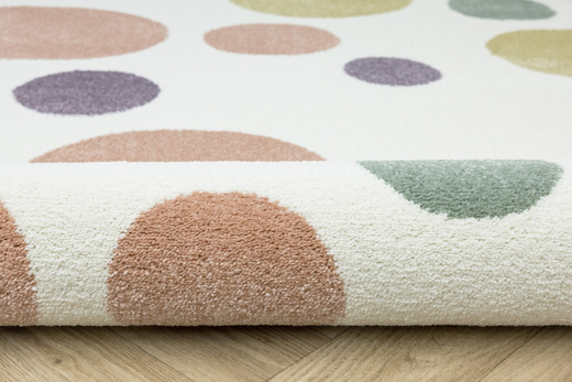 Dywan Dziecięcy Lima M042A cream/rose Krem Róż Fiolet Kropki