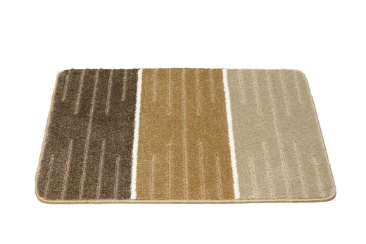 Komplet 2-częściowy Łazienkowy Como Beige Beżowy Krem Pasy