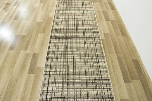 Antypoślizgowy Chodnik 19171/19 Brąz Kratka szerokość 67 cm