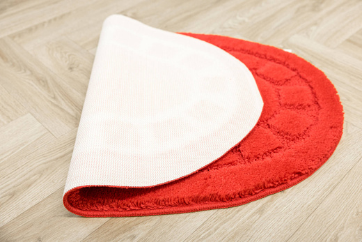 Dywanik Łazienkowy Antypoślizgowy Ocean Red Czerwony Owalny