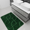 Dywanik Łazienkowy Antypoślizgowy Ivona Dark Green Butelkowa Zieleń Linie