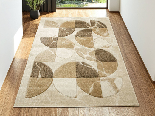 Dywan Amelia A472A cream/beige Beżowy Brązowy Półkola Marmur