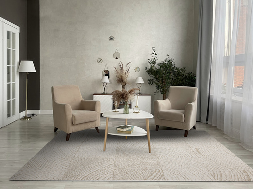 Dywan Dwustronny Sznurkowy Brussels 205729/10820 jute Jasny Beż Krem Drewno Outdoor