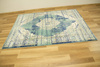 Dywan Victoria 7560A blue/d.blue Ornament Turkus Krem
