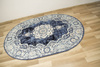 Owalny Dywan Victoria 7094A l.blue/cream owal Ornament Niebieski Krem