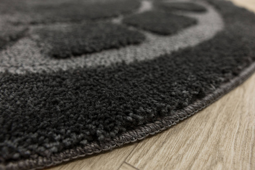 Dywanik Okrągły Łazienkowy Antypoślizgowy Ocean Ciemny Szary