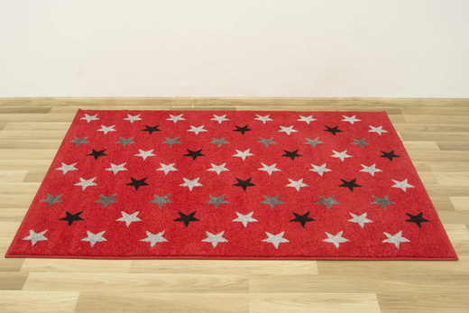 Dywan Fushe 2327 red/black Gwiazdy Czerwony Czarny