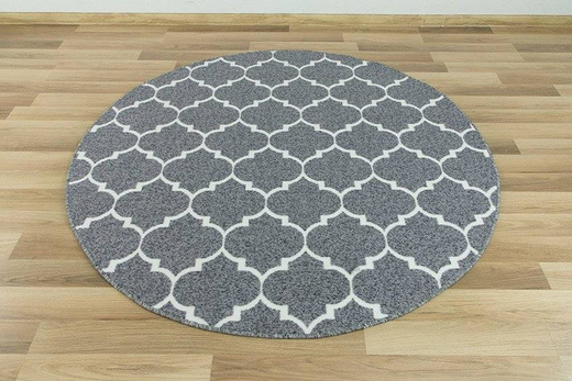 Dywan okrągły Clover 19 jasny szary koniczyna marokańska
