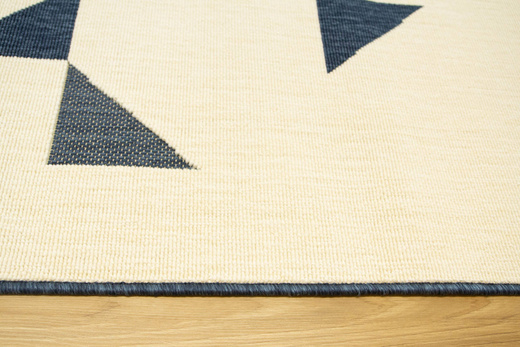 Dywan Sznurkowy Dwupoziomowy Vigo 20401/994 Granatowy Krem Trójkąty