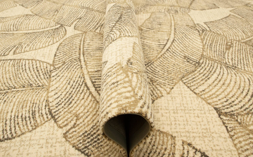 Wełniany Dywan Tempo Natural-B Feath Krem Beż Liście