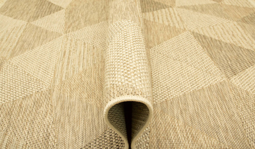 Dywan Sznurkowy Oria 529/YV7-Z Beż Szary Krem Trójkąty Gruby Splot