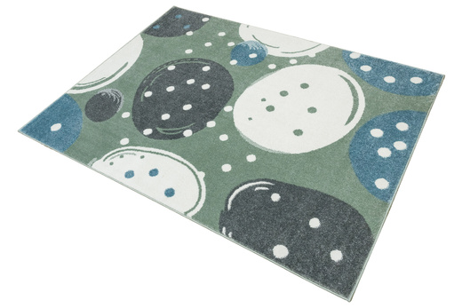 Dywan Dziecięcy Lima M040A green/cream Zielony Kremowy Kamyki Kropeczki