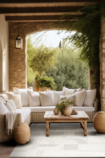 Dywan Sznurkowy Haga 04719A beige/cream Krem Beż Szary Geometria Outdoor