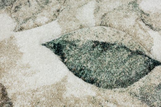 Dywan Kandy N041A l.beige/green Zielony Kaszmir Liście Fryz