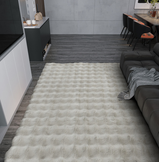 Dywan Oslo Bubble Taupe Szarobeżowy Rabbit Królik