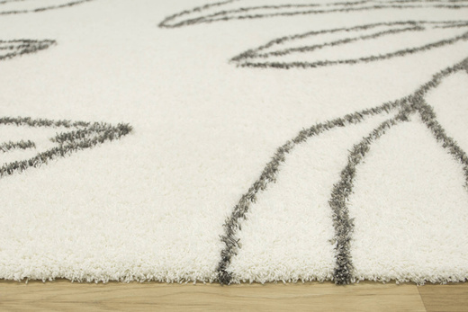 Dywan Shaggy 74303/960 Lille Krem Szary Liście