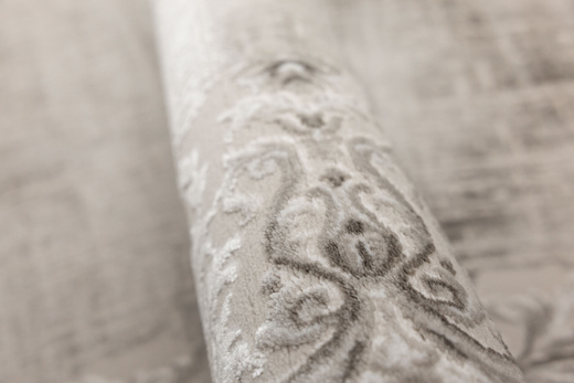 Dywan Nantes NT211A Vizon/Vizon Szarobeżowy Krem Ornament