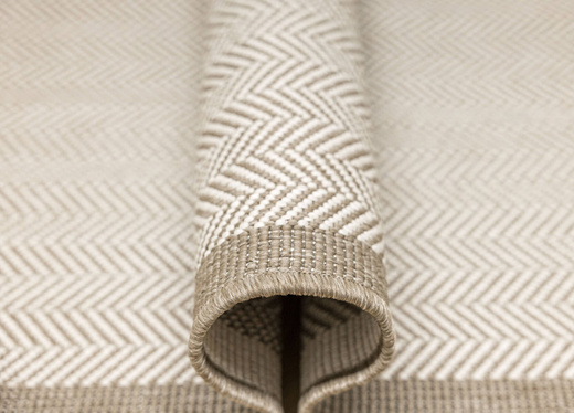 Dwustronny Sznurkowy Chodnik Brussels 205681/10610 Linen Krem Beż Jodełka szerokość 120 cm