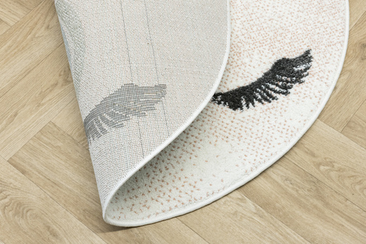 Okrągły Dywan Lima B070A cream/rose Jednorożec Krem