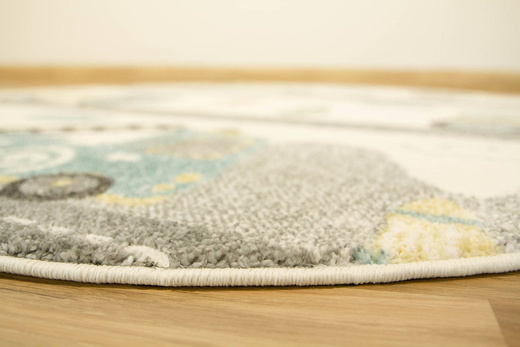 Okrągły Dywan Lima E180A cream/l.grey Uliczki Krem Szary