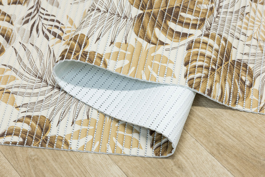 Mata Łazienkowa 265B Monstera Beż szerokość 130 cm