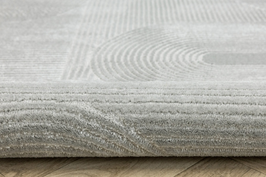 Dywan Misha J087A l.grey/d.grey Szary Półkola Linie