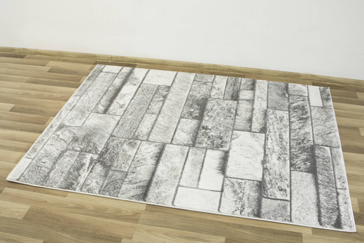 Dywan Felix 9250A l.grey/white Lśniący Szary Krem Prostokąty Marmur