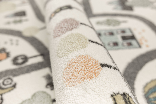 Wykładzina Dziecięca Lima 9376A cream/l.grey Uliczki Kremowe szerokość 4 m