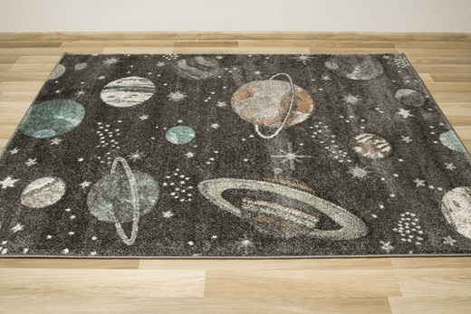 Dywan Lima C288A d.grey/l.grey Szary Kremowy Planety Gwiazdy Kosmos