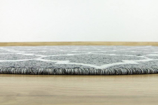 Dywan okrągły Clover 19 jasny szary koniczyna marokańska