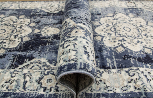 Chodnik Victoria 7094A l.blue/cream Ornament Niebieski Krem szerokość 100 cm