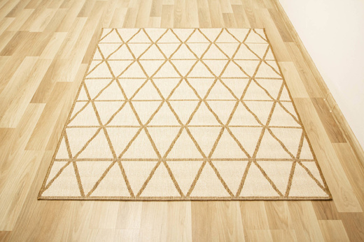Dywan Płasko Tkany Natura PT 1994/10 Romby Trójkąty Beż
