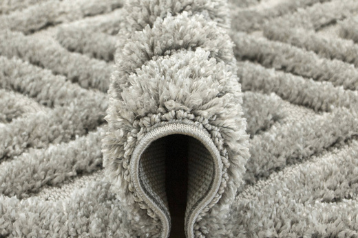 Dywan Berber 7059 l.grey Jasny Szary Jodełka 3D z frędzlami