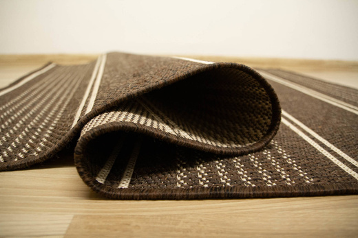 Dywan Płasko Tkany Natura PT 973/91 Brąz Beż Paski