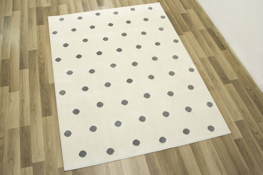 Dywan Karo 6064A grey/white 43 Krem Kropki Szare