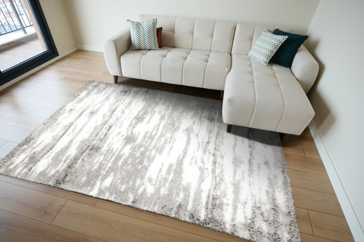 Dywan Shaggy Puffy P387 grey/antracite Szary Beton Abstrakcja