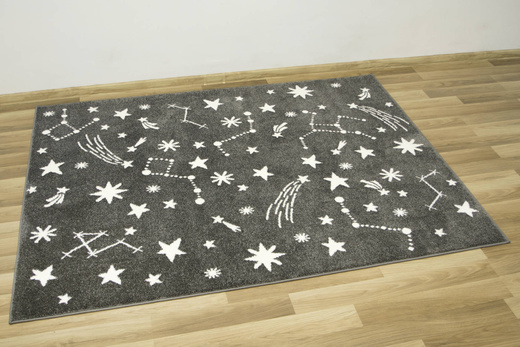 Dywan Lima 9572A d.grey/cream Szary Kremowy Gwiazdy Nocne Niebo