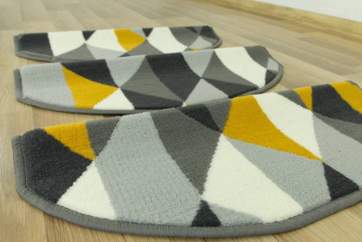 Nakładki półokrągłe luna 503652/89915 żółte trójkąty