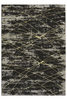 Lśniący Dywan Allora Plus C654A black/yellow Czarny Szary Złoty 