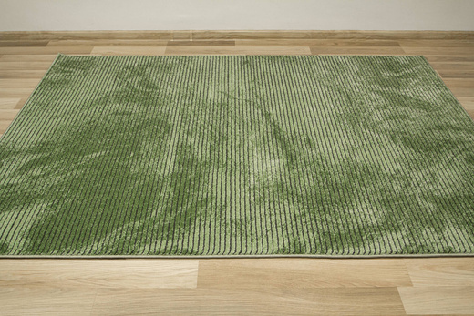 Dywan Teno QP044 Dark Green Paski Przecierany Marmur