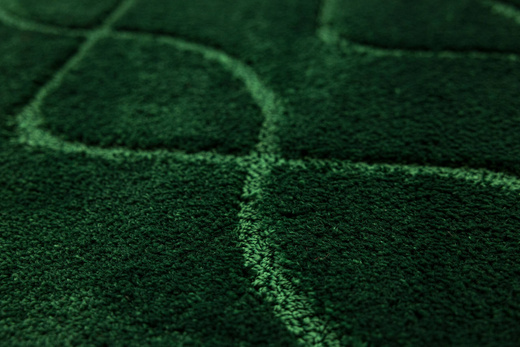 Dywanik Łazienkowy Antypoślizgowy Ivona Dark Green Butelkowa Zieleń Linie