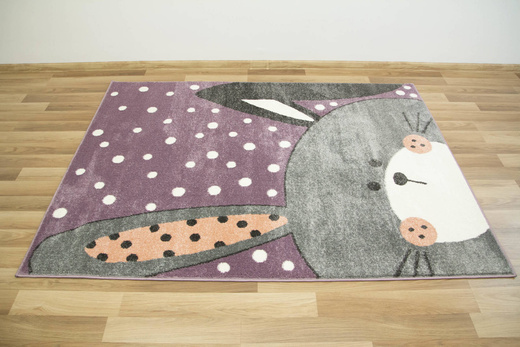 Dywan Dziecięcy Lima 1316C lila/l.grey Fiolet Szary Króliczek