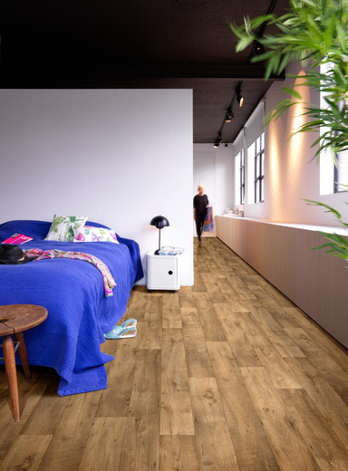 Wykładzina PCV Tex-Style Valley Oak 639M Deski Brąz szerokość 1 m