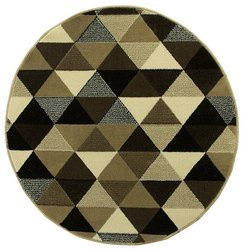 Okrągły Dywan Luna ch luna 503430/97911 trójkąty brąz